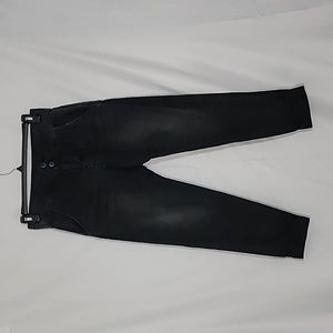 Free People Fly Button Twill Pants Black Wash Size 2
